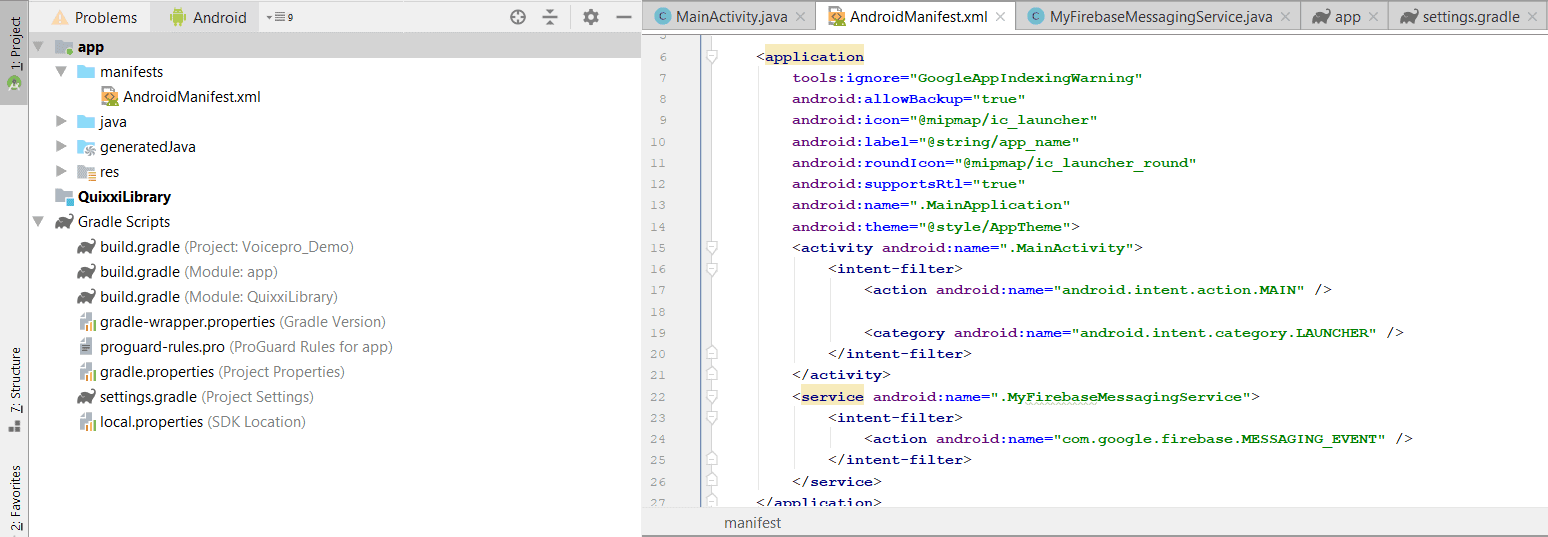 Android Licensing Manifest